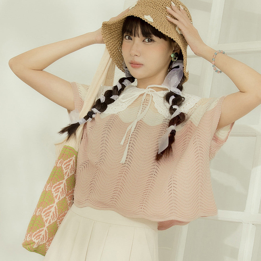 At The Venue | Contrast Knit Top