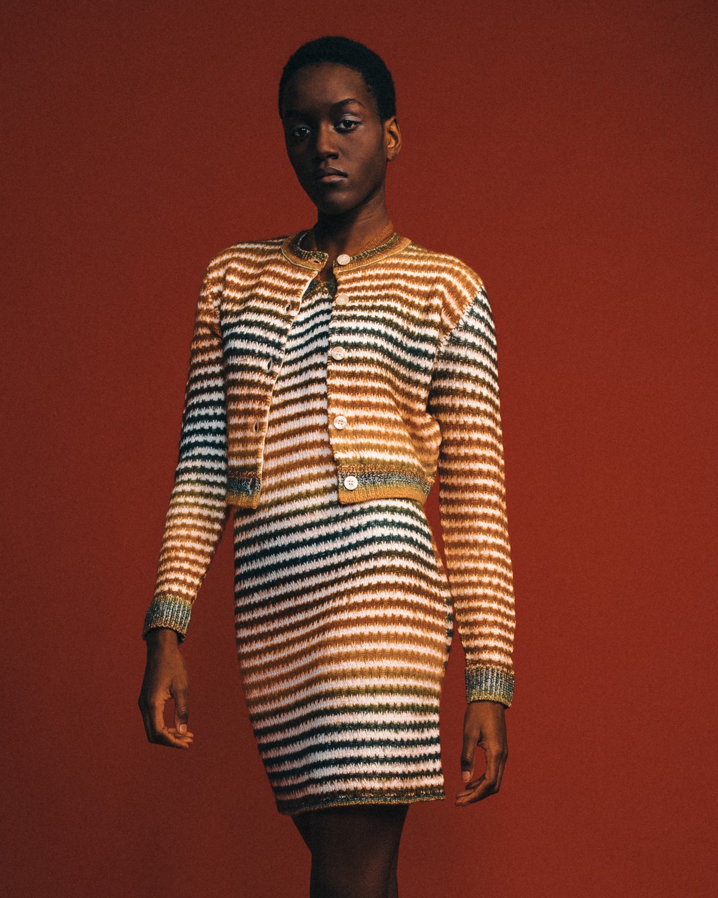 Fully Fashioning | Flynn Multicolor Rib Knit Cardigan