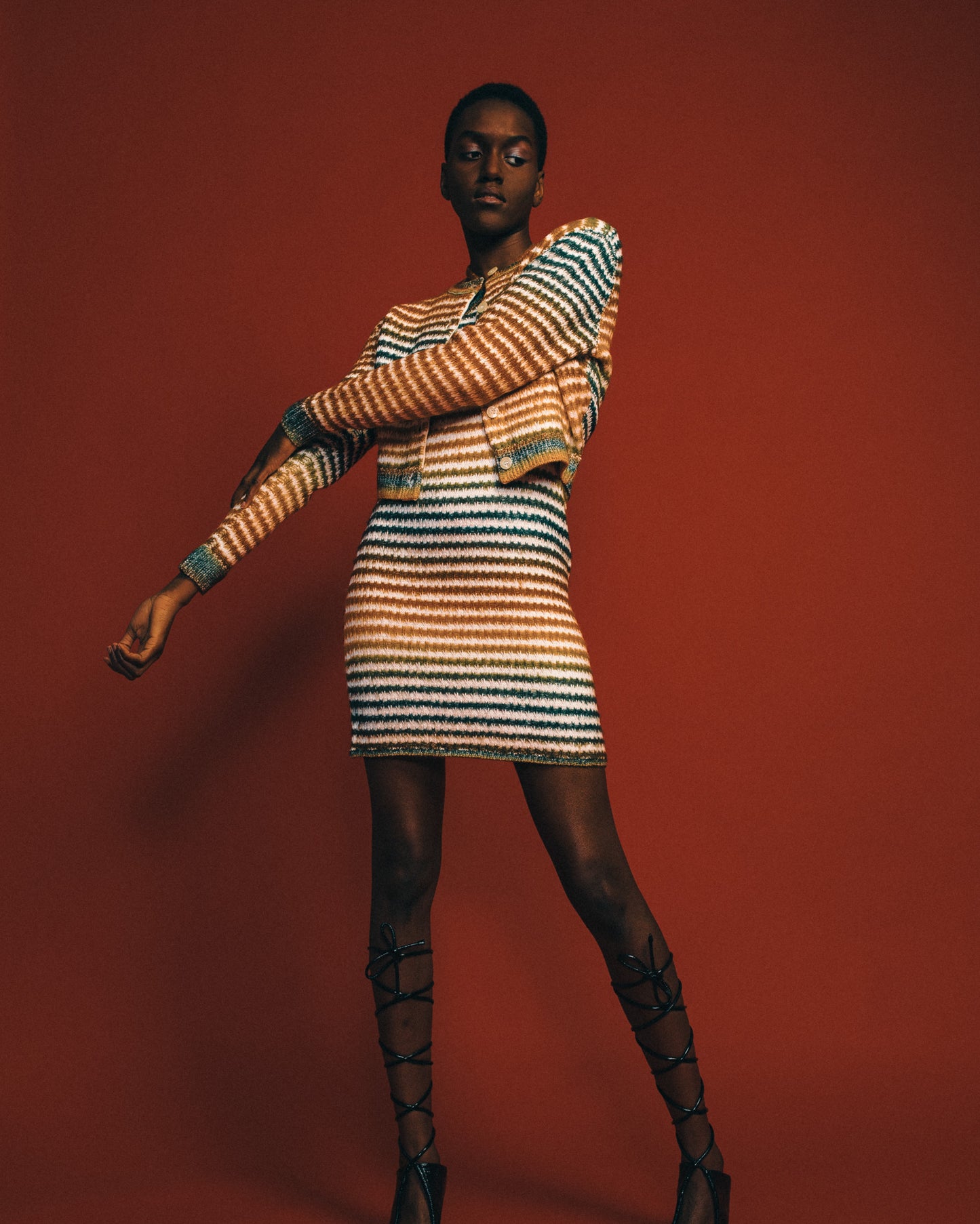 Fully Fashioning | Flynn Multicolor Rib Knit Cardigan
