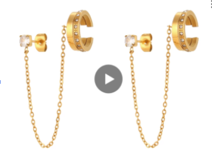 Pave Cuff Stud Earring