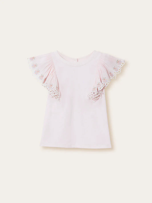Lelebelle Anne Flare Sleeve Embroidered T-Shirt