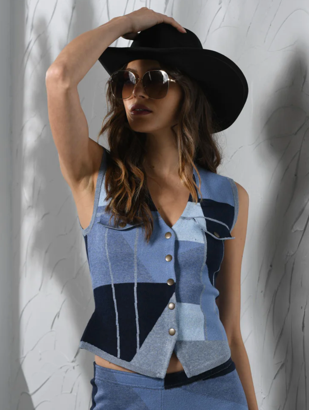 Minnierose | Denim Patchwork Vest