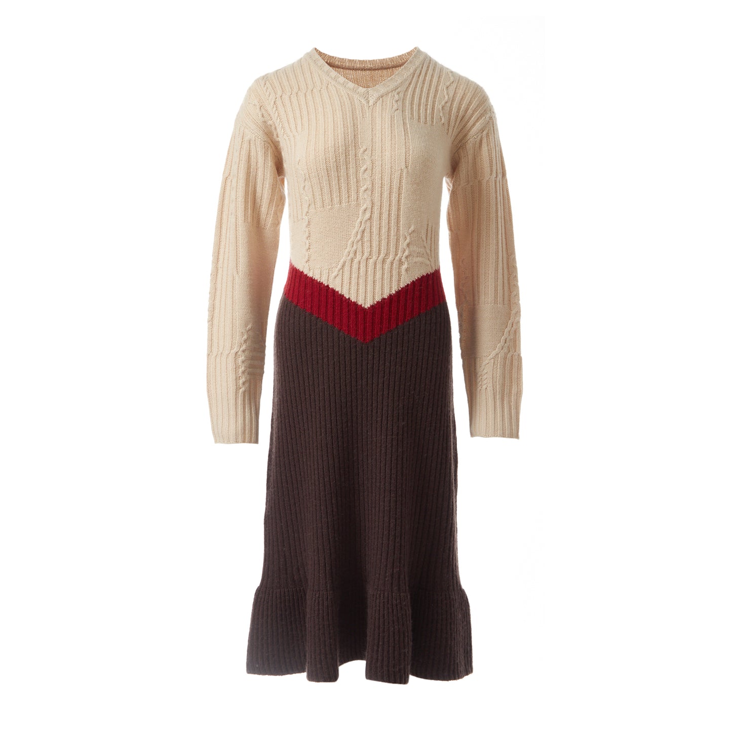Fully Fashioning Finn Cable Knit Sweater Dress