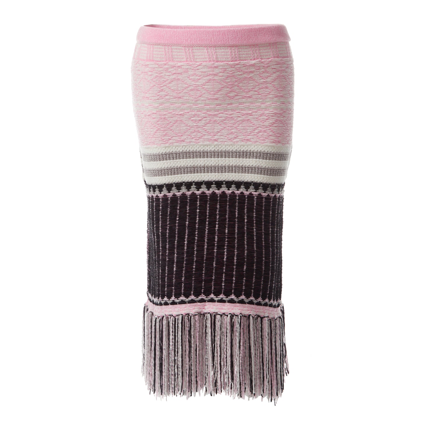 Fully Fashioning Elle Jacquard Knit Skirt