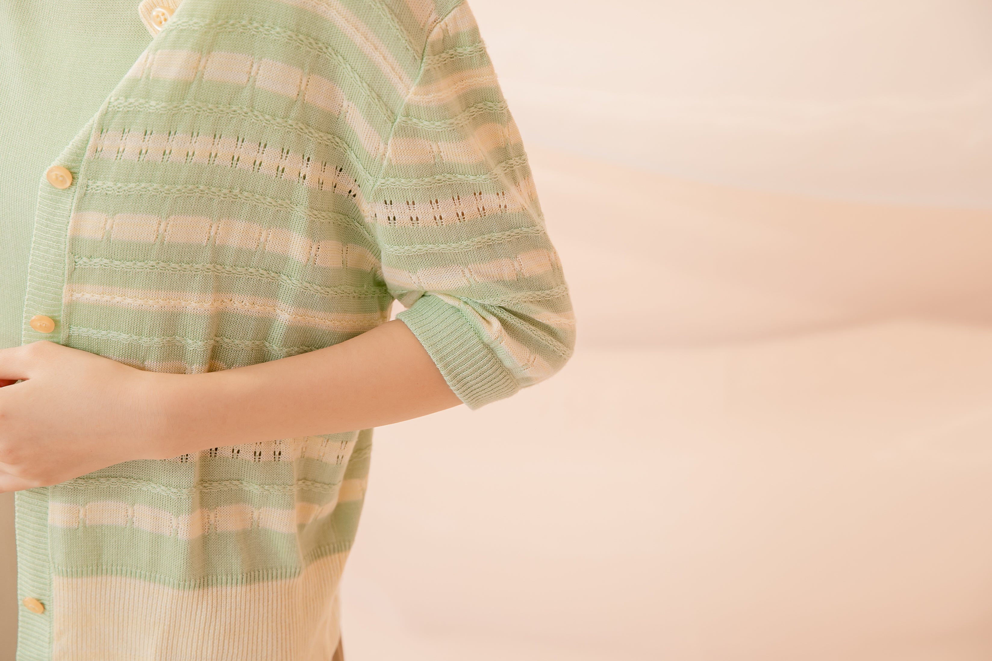 At the Venue | Striped "Granny" Cardigan