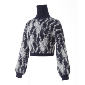 Fully Fashioning Prim Floating Stitch Knit Jumper