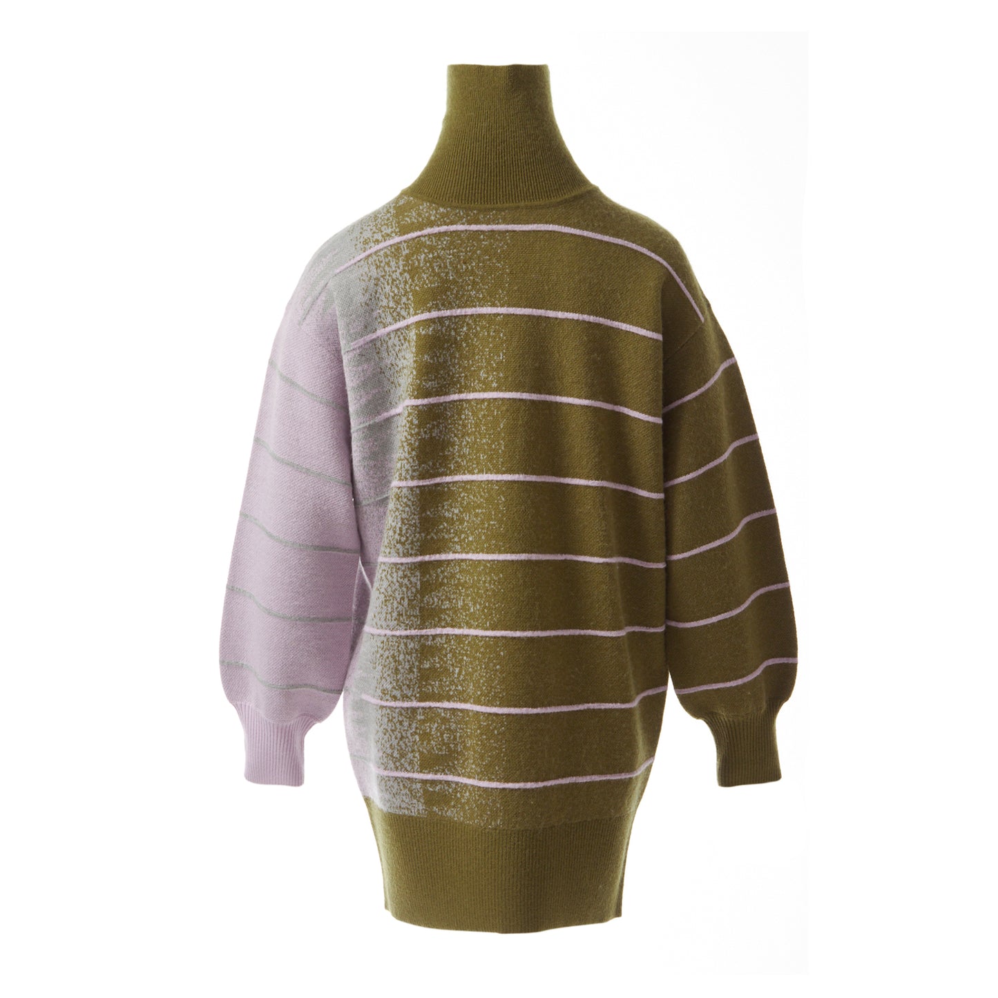 Fully Fashioning Della Ottoman/ Jacquard Knit Sweater Dress
