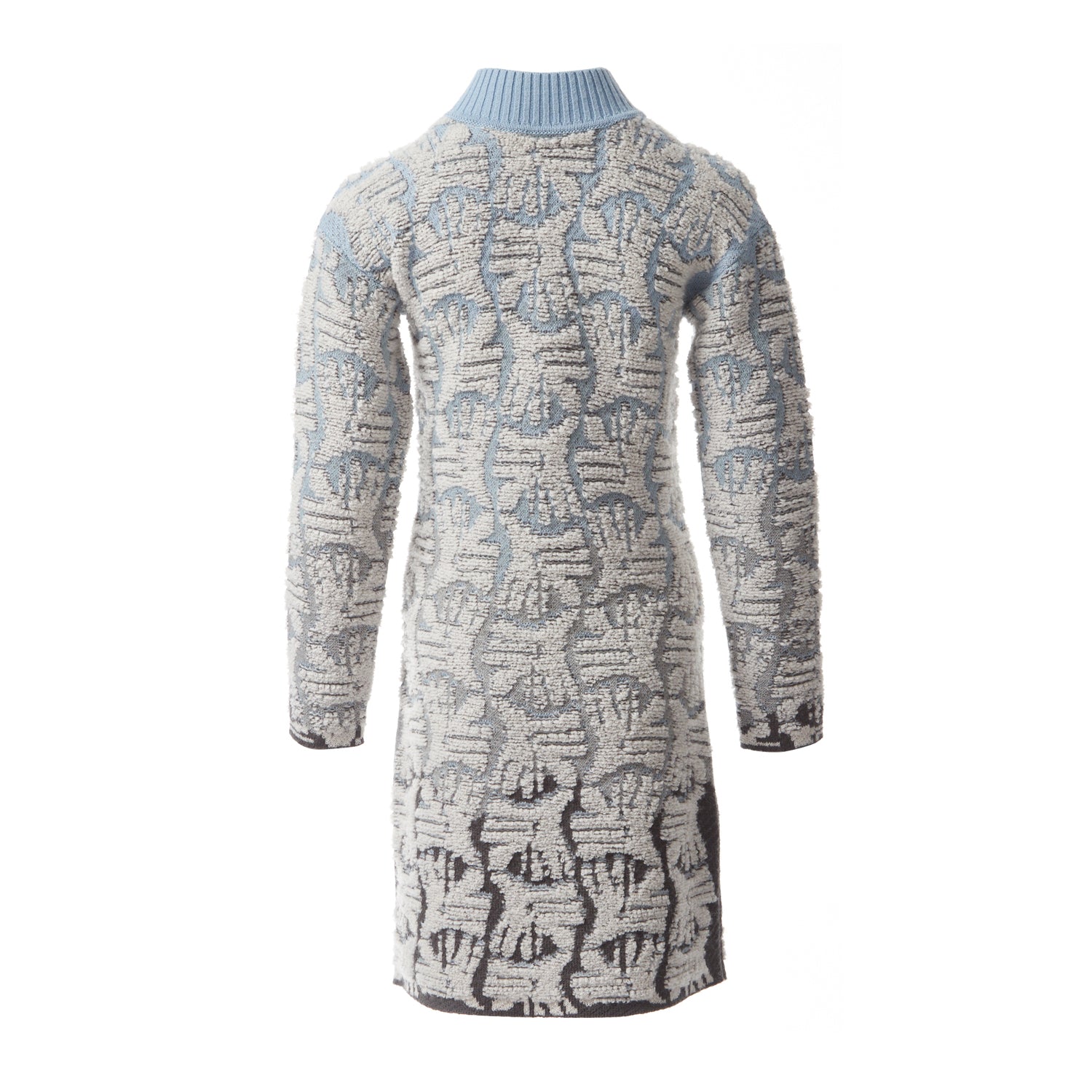 Fully Fashioning Kora Jacquard Knit Sweater Dress