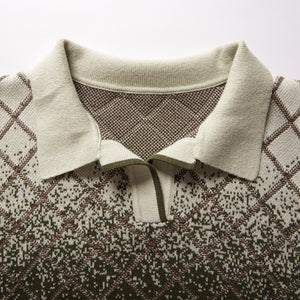Fully Fashioning Remi Jacquard Knit Polo Shirt