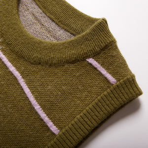 Fully Fashioning Dahlia Ottoman/ Jacquard Knit Vest