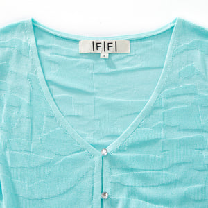 Fully Fashioning | Victoria Geometric Jacquard Knit Cardigan