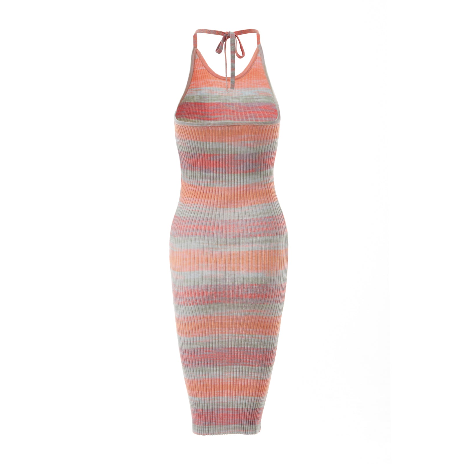 Fully Fashioning Andrea Space Dye Yarn Rib Halter Dress