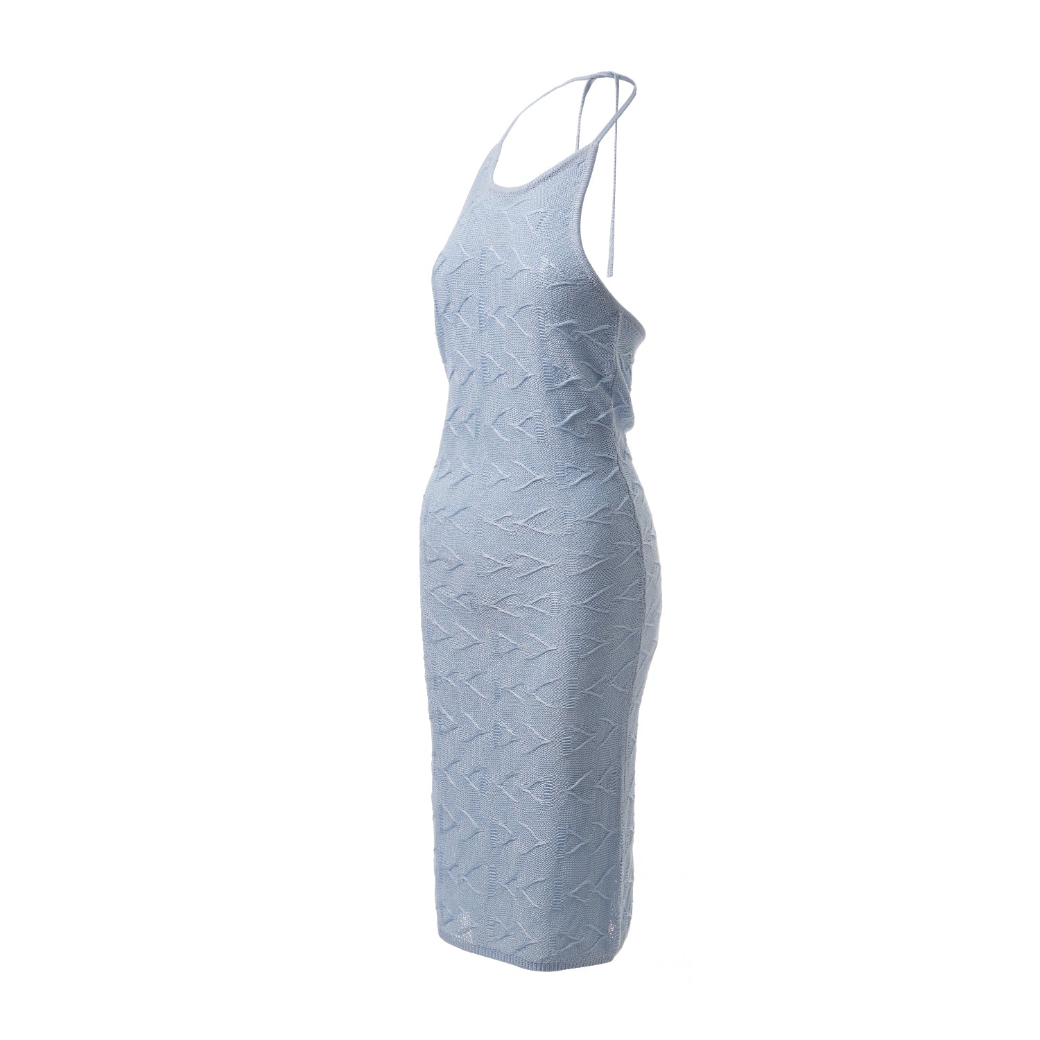 Fully Fashioning Cassie Jacquard Knit Halter Dress