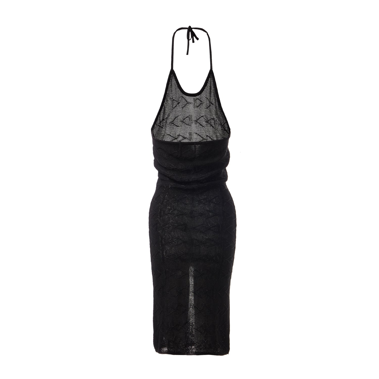 Fully Fashioning Cassie Jacquard Knit Halter Dress