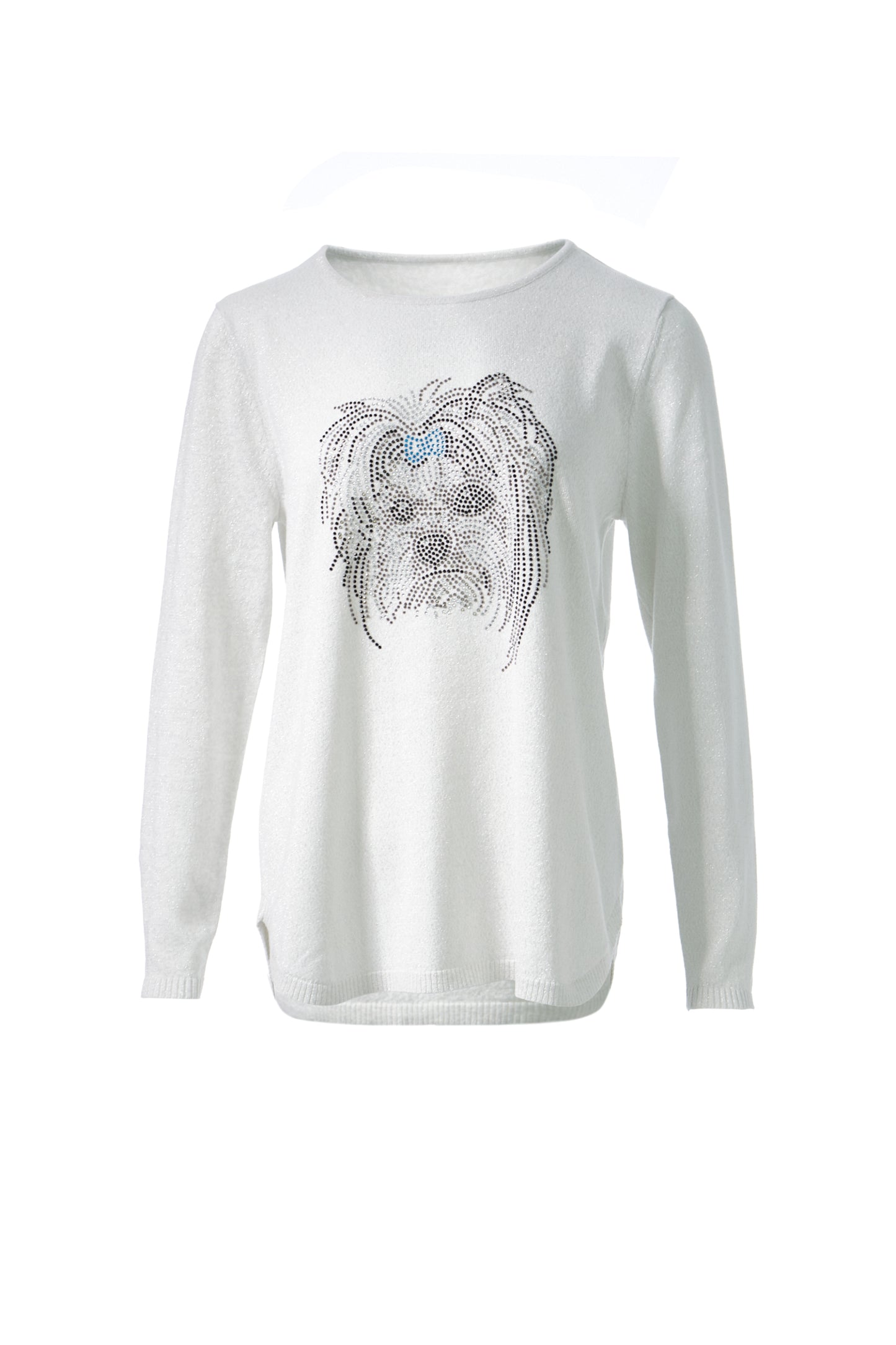 Puppy Rhinestone with Lurex Sweater