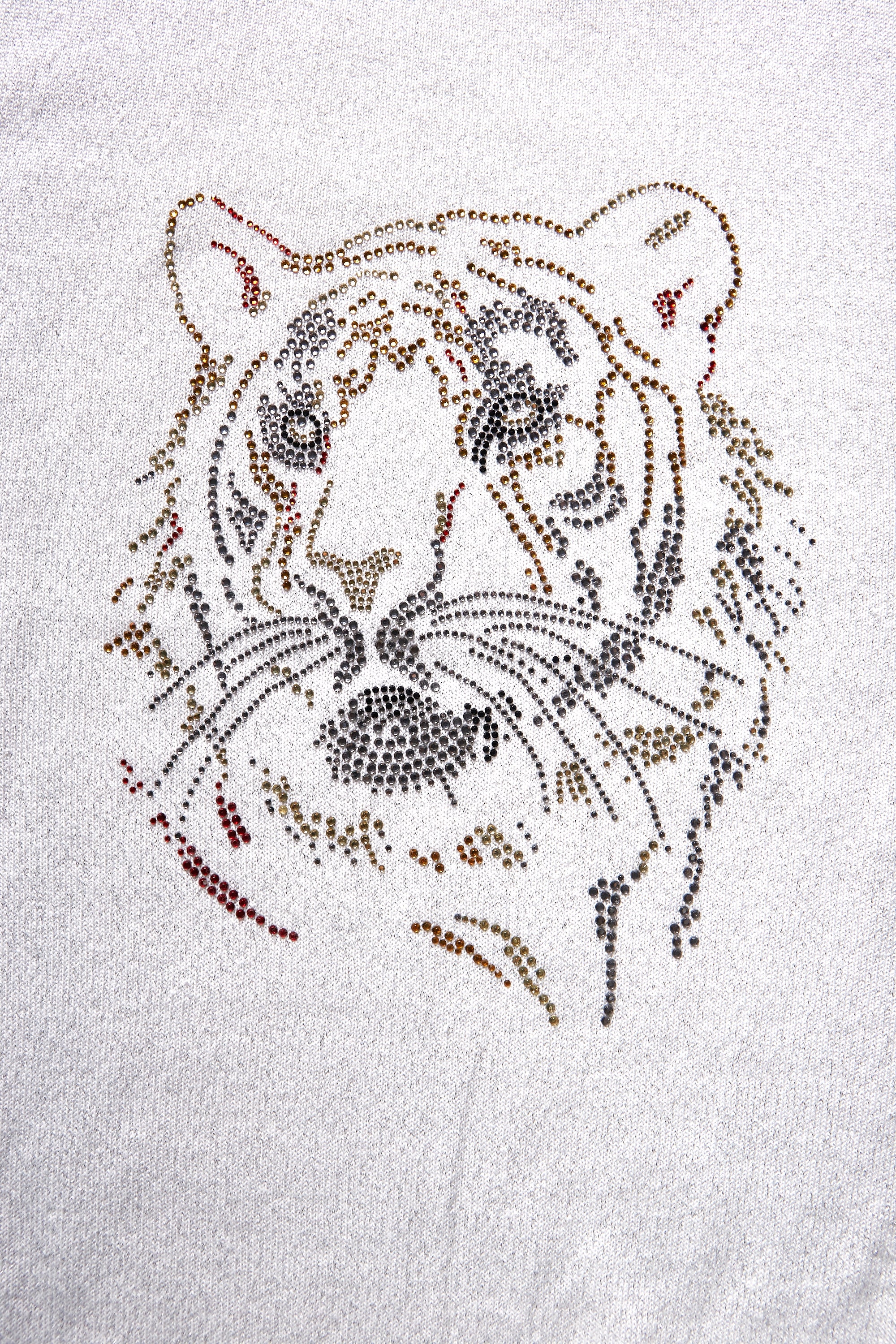 Tiger Rhinestone with Lurex Sweater