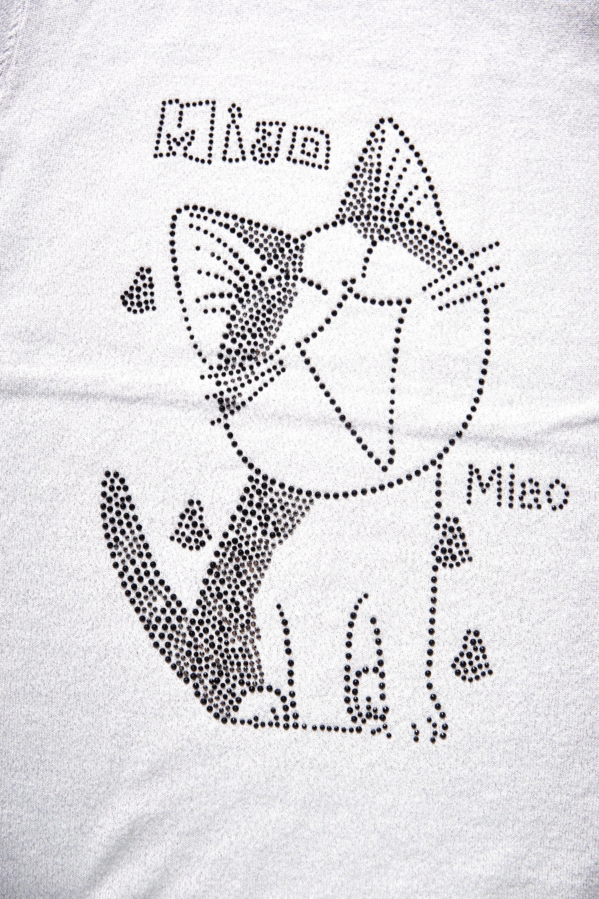 Meow Cat Rhinestone with Lurex Sweater