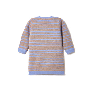 Kids Crew Neck Jacquard Dress