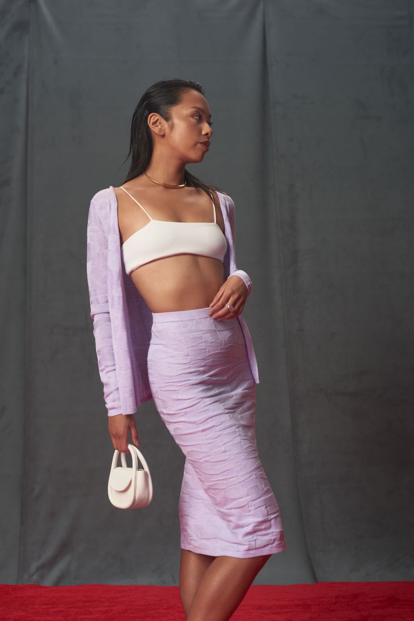 Fully Fashioning | Victoria Geometric Jacquard Knit Cardigan