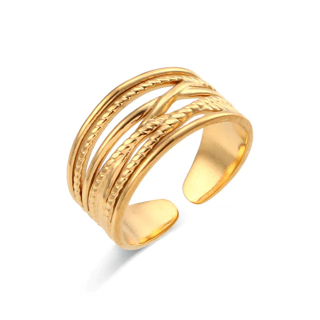 Olivia Le | Iris Infinity Textured Adjustable Ring