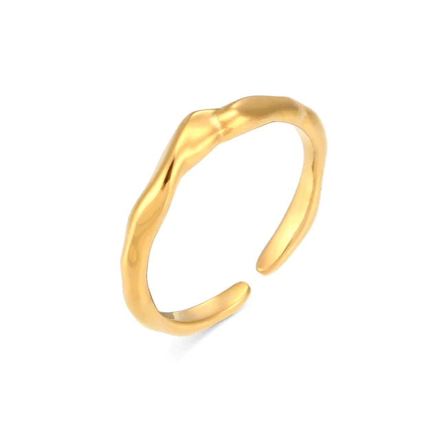 Olivia Le | Silvana Adjustable Bamboo Gold Ring