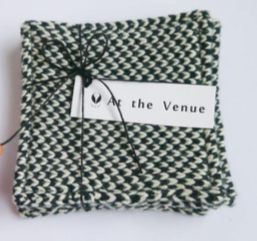 At the Venue | Knitted Square Coasters