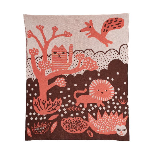 Donna Wilson | Three Friends Cotton Mini Blanket – Brown