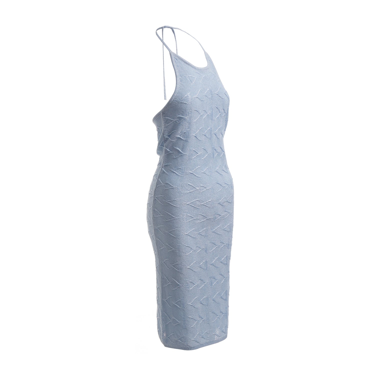 Fully Fashioning Cassie Jacquard Knit Halter Dress