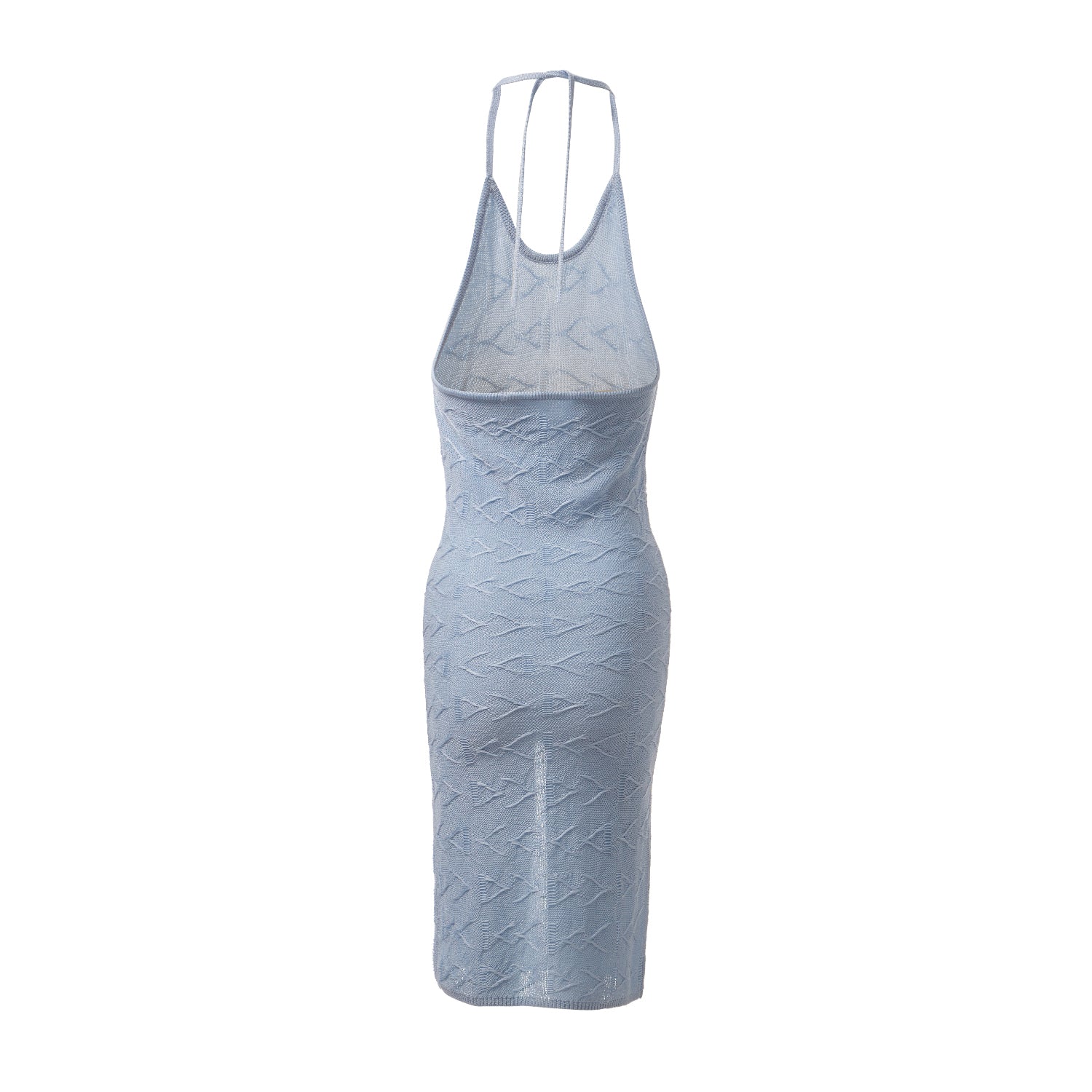 Fully Fashioning Cassie Jacquard Knit Halter Dress